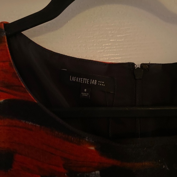 Black and red Lafayette 148 sheath dress - Picture 3 of 4